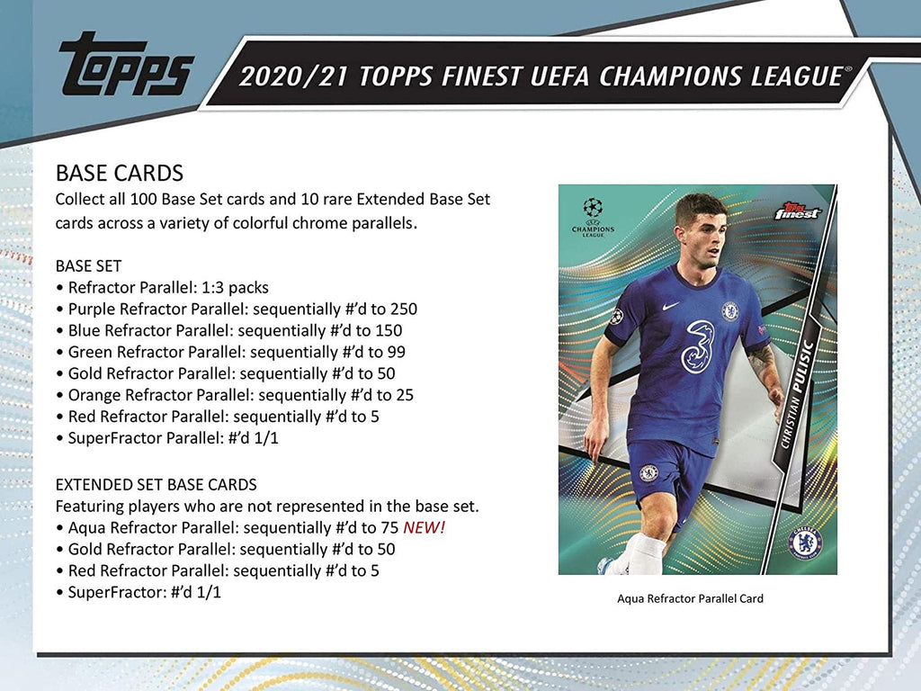 2020-21 Topps Finest UEFA Champions League Soccer Card Box Set